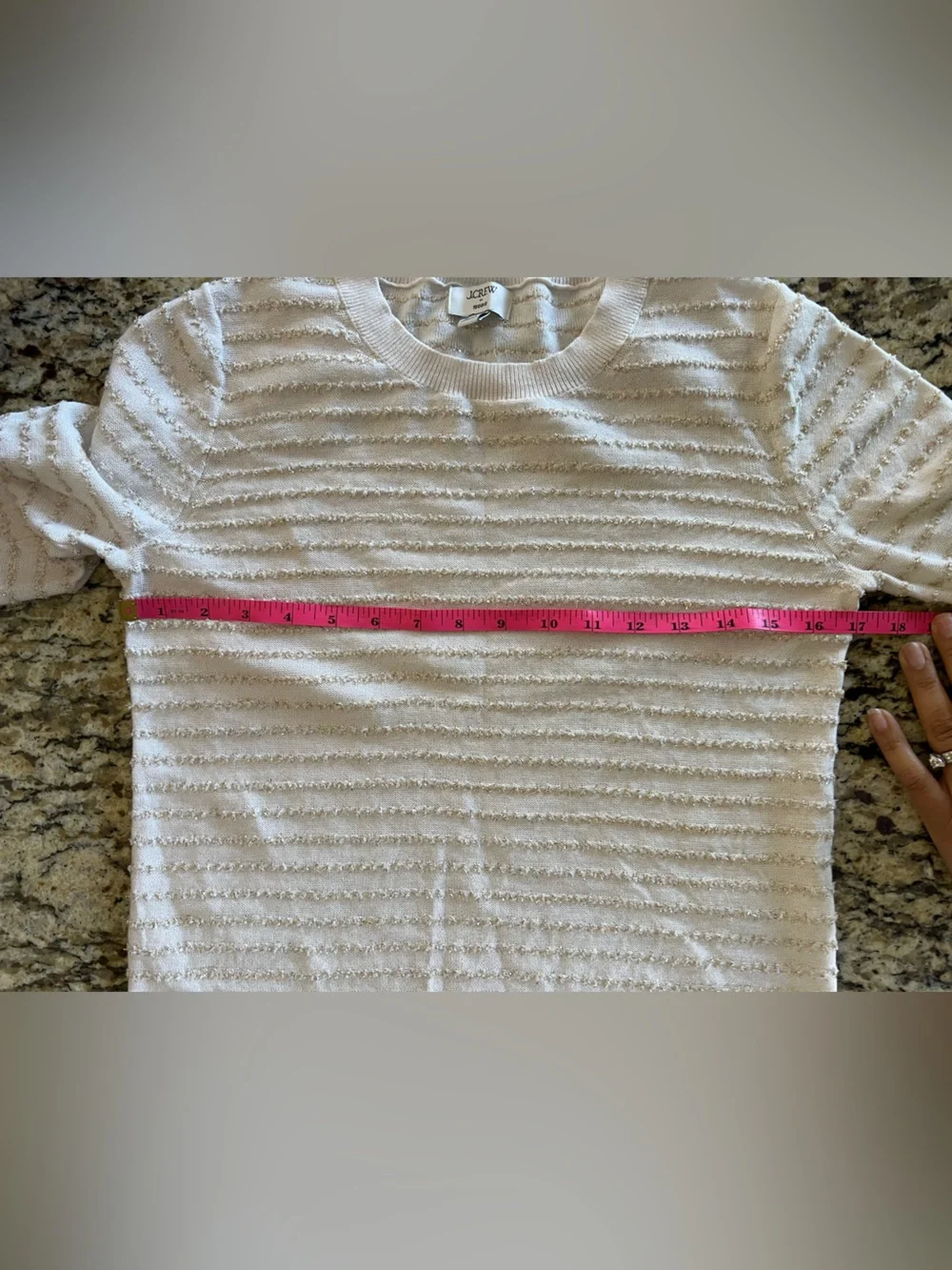 New J. Crew Metallic-stripe Teddie Sweater XS